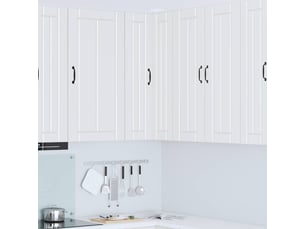 Meuble mural de cuisine, armoire d'angle cuisine lucca blanc 57x57x100cm