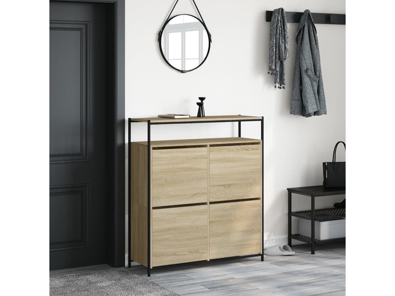  Meuble à chaussures, armoire à chaussures chêne sonoma shl1488  - Conforama C