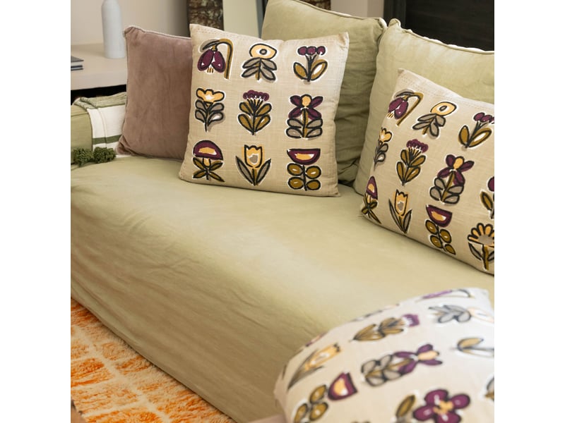  Coussin motif fleur design 40x60 cm  - Conforama B