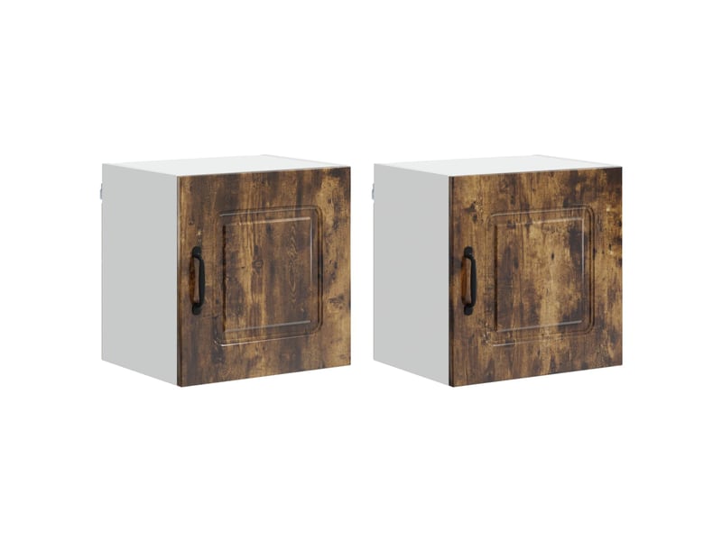  Meuble mural de cuisine | armoire de cuisine 2 pcs chêne fumé shl8913  - Conforama A