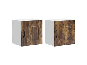 Meuble mural de cuisine | armoire de cuisine 2 pcs chêne fumé shl8913