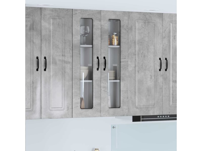 Meuble mural de cuisine | armoire de cuisine gris béton 60x31x100cm shl7695 - Conforama B