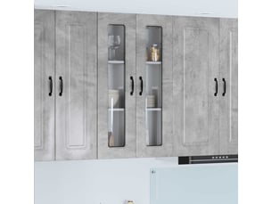 Meuble mural de cuisine | armoire de cuisine gris béton 60x31x100cm shl7695