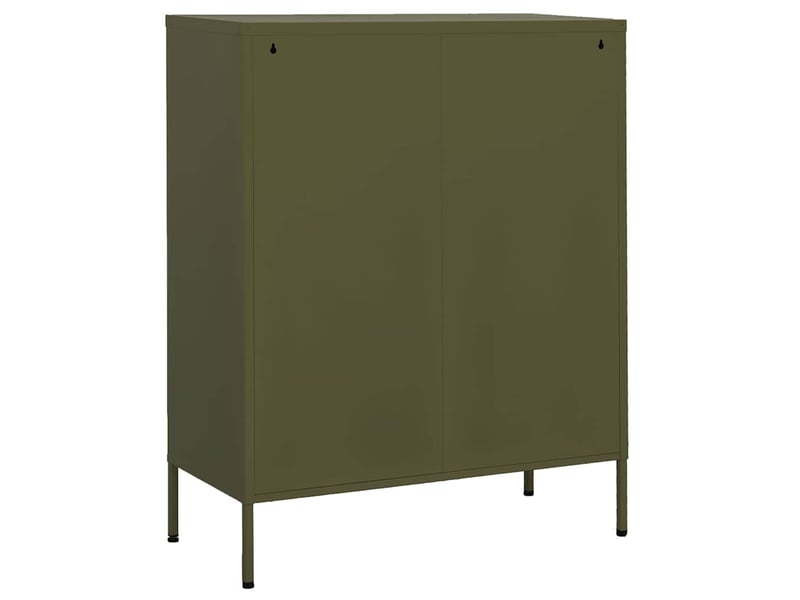  Armoire de rangement, rangement bureau vert olive 80x35x101,5 cm acier shl69  - Conforama D