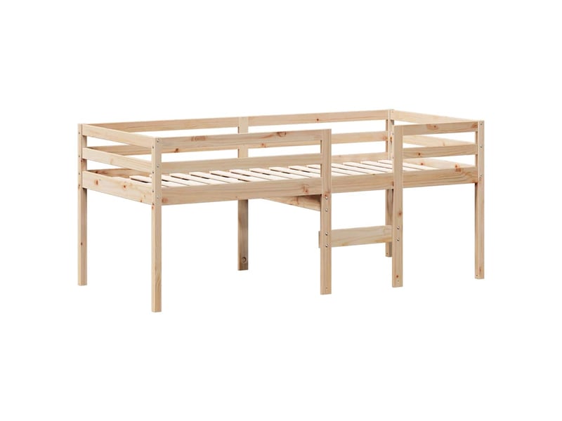  Lit simple- lit adulte -  lit haut sans matelas 80x200 cm bois de pin massif  - Conforama D