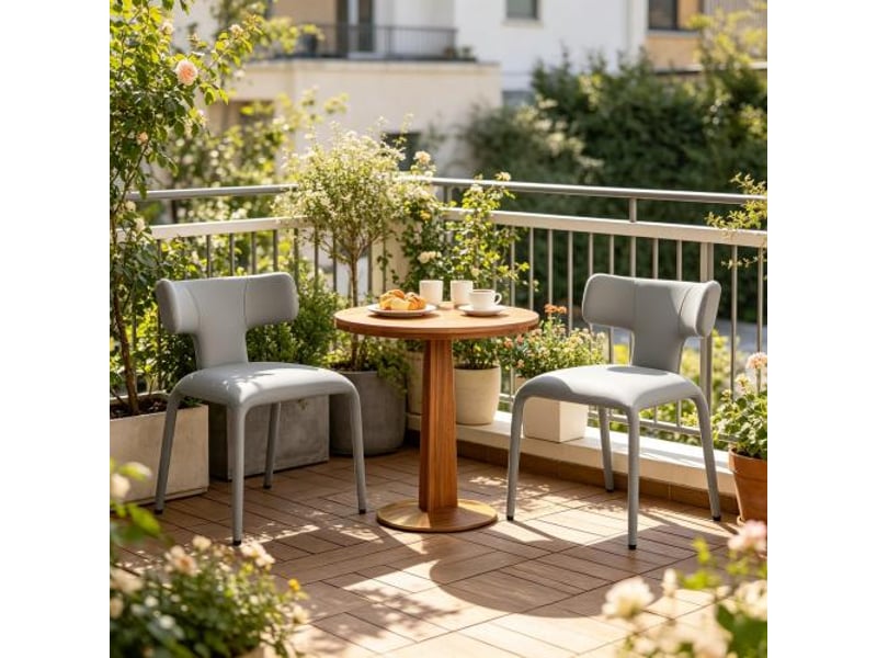 Chaises esthétiques pour salon et cuisine - chaises de bureau à dossier incurvé - chaises longues (lot de 2) - Conforama E