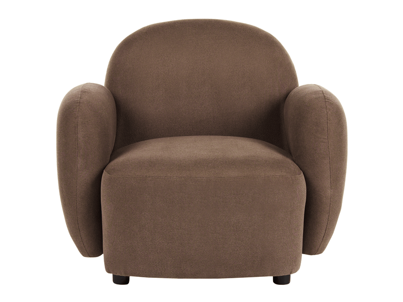 Fauteuil jule tissu marron - Conforama D