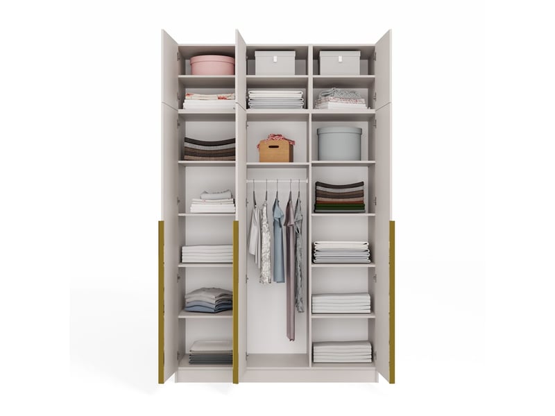  Senso 3d - armoire haute avec rehausse - portes, étagères - 150x250x56,5 cm - beige cachemire  - Conforama E