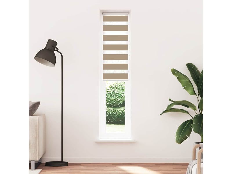  Store zèbre, store de fenêtre marron sable largeur du tissu 40,9 cm polyester cf48802  - Conforama A