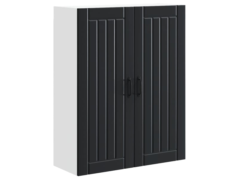  Meuble mural de cuisine, armoire de cuisine noir 80x31x100cm bois d'ingénierie shl9736  - Conforama A