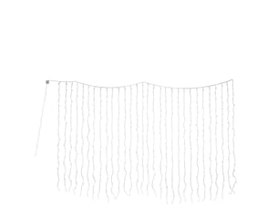 Rideau lumineux de façade d'extérieur 3 x 2 m 600 led blanc chaud à effets avec minuteur sur secteur