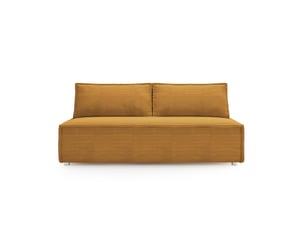 Canapé luna avec fonction couchage, couleur moutarde