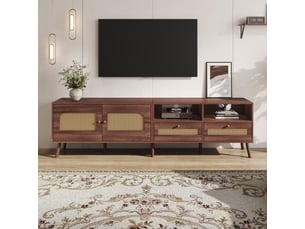 Meuble tv coloris marron 200 cm <strong></strong>  <strong>200x37x49.5cm</strong>