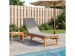 Coussin de transat, coussin pour bain de soleil gemert 100 % polyester gris 200 x 60 x 3 cm cf56154