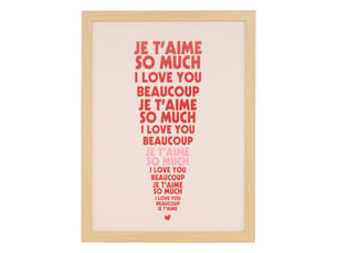 Affiche encadrée carine 30x40cm