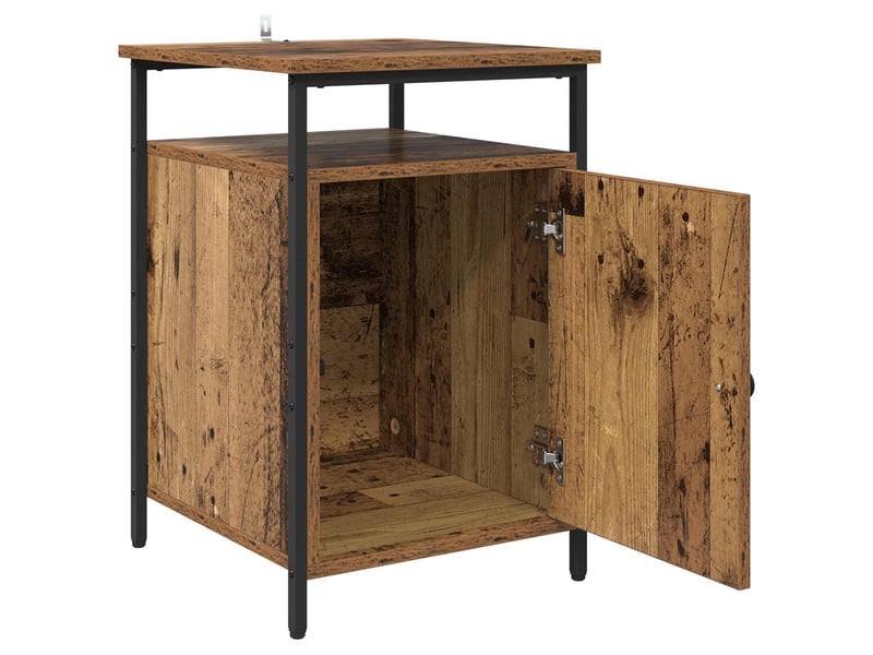 Table de chevet, table de nuit bois ancien 40 x 42 x 60cm bois d'ingénierie - Conforama E