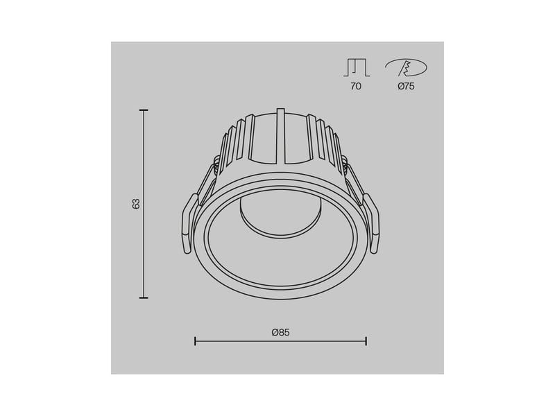  Maytoni alfa led spot encastré rond blanc 2700k 750lm  - Conforama B
