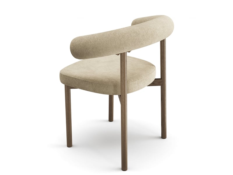  Lot de 2 chaises en tissu tramé toucher doux taupe harper SC65TTDTP - Conforama C