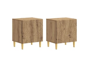 Table de chevet - cabinet de chevet - table de nuit 2 pièces chêne artisanal 43 x 34,5 x 50 cm