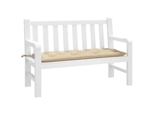 Coussin de banc de jardin, coussin d'assise beige 120x50x7 cm tissu oxford cf52652
