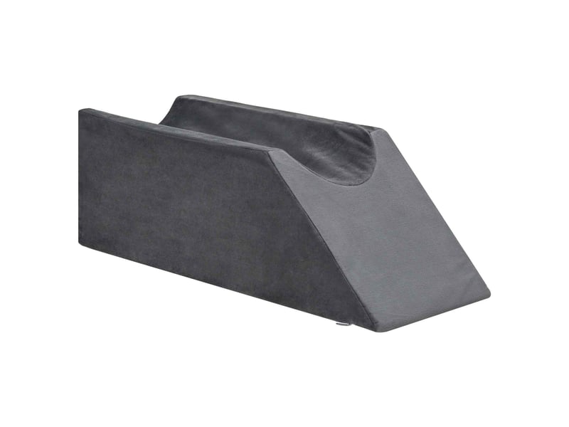  Coussin pour les jambes, oreiller 68 x 25 x 21,5 cm ferme mousse pu gris cf56584  - Conforama A