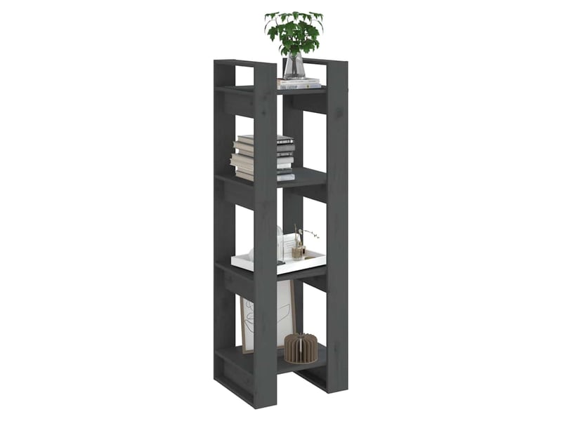  Bibliothèque, étagère de rangement gris 41x35x125 cm pin solide  - Conforama E