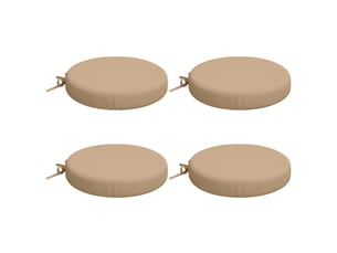 Lot de 4 coussins de siège, coussins d'assise soest 100 % polyester sable cf60545