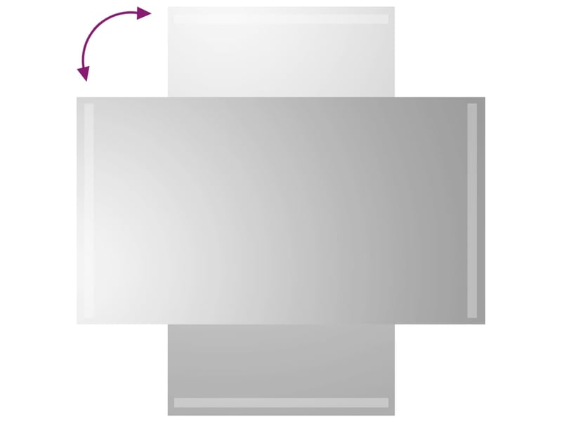  Miroir de salle de bain, miroir de toilette à led 50x90 cm cf62502  - Conforama D