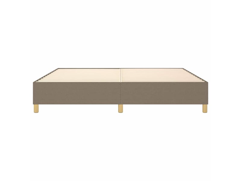  Lit double- lit adulte -  cadre de lit à lattes taupe 200x200 cm tissu  - Conforama D