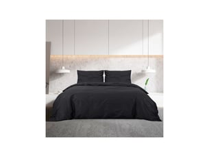 Housse de couette noire en duvet 140x200 cm, microfibre légère
