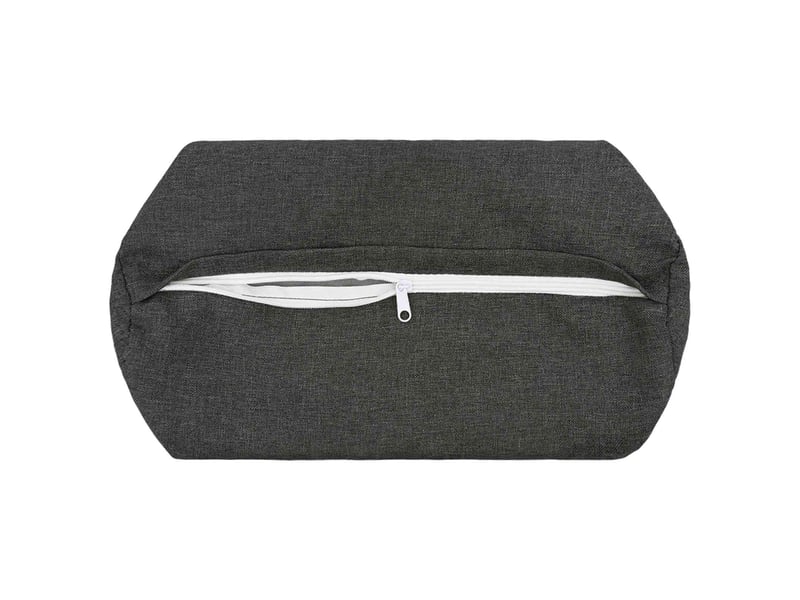  Lot de 6 housses de coussin heerlen gris foncé ø 15 x 40 cm tissu cf49643  - Conforama D