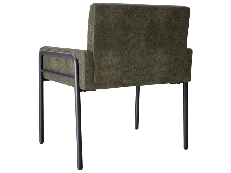  Vidaxl fauteuil d'appoint vert armée simili daim  - Conforama E
