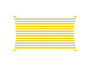 Voile d'ombre - voile d'ombrage - voile parasol jaune et blanc 2 x 3,5 m 100 % polyester oxford