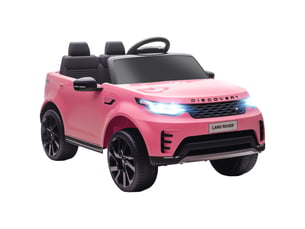 Voiture électrique land rover sous licence pour enfants, avec phares led, klaxon et télécommande, 105 x 68,5 x 58 cm, rose