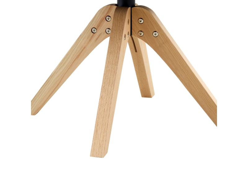 Lot de 2 chaises de salle à manger pivotantes - dossier haut - velours gris clair - pieds bois massif - rotation 360°  - Conforama D
