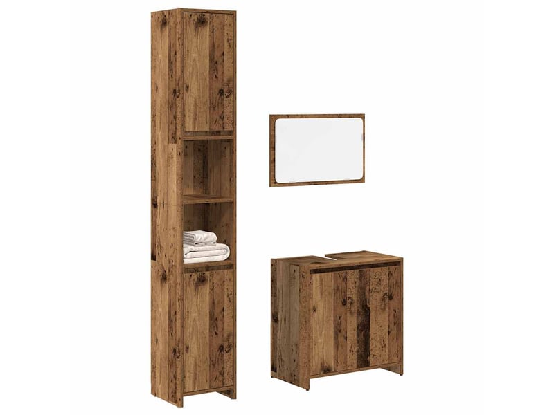  Ensemble de meubles salle de bain 3 pcs bois d'ingénierie cf63946  - Conforama B
