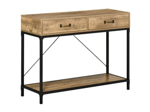 Console 2 tiroir(s)  coloris marron <strong></strong> <strong></strong>
