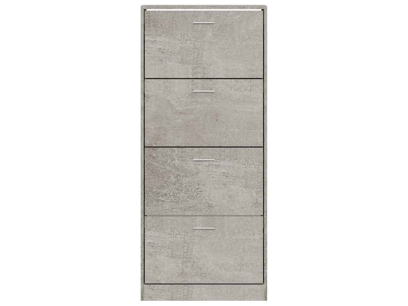  Meuble à chaussure, armoire à chaussures gris béton 63x24x147 cm bois d'ingénierie  - Conforama D