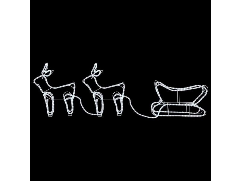  Décoration de noël d'extérieur renne et traîneau 576 led  - Conforama D