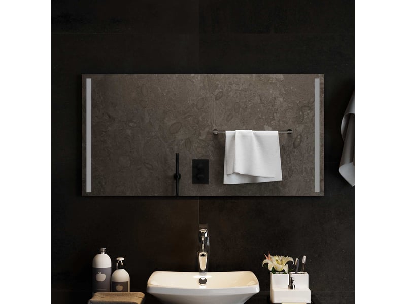  Miroir de salle de bain, miroir de toilette led avec miroir transparent 100 x 50 cm cf62555  - Conforama B