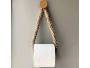 Porte-rouleau de papier toilette vintage en corde de chanvre pour salle de bain