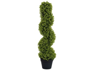 Eucalyptus artificiel spiralé avec pot inclus, pour une utilisation intérieure et extérieure, hauteur 90 cm, vert