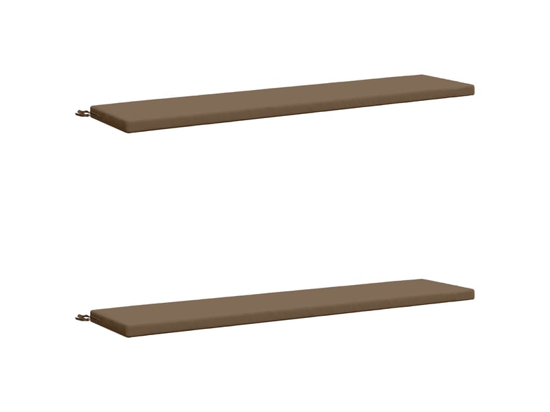  Lot de 2 coussins de banc, coussins d'assise soest 100 % polyester taupe cf57476  - Conforama A