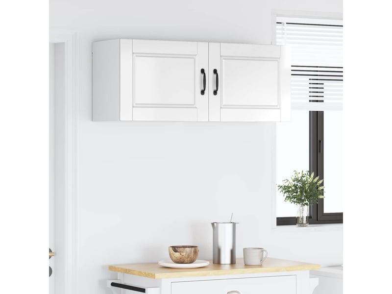Meuble mural de cuisine, armoire de cuisine 2 pcs blanc brillant bois d'ingénierie shl4541 - Conforama D