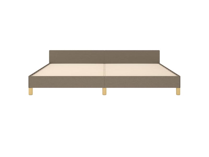  Lit double- lit adulte -  cadre de lit sans matelas taupe 200x200 cm tissu  - Conforama D