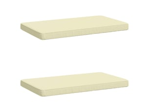 Lot de 2 coussins de banc, coussins d'assise vught 100 % polyester crème cf57966