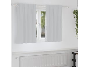 Lot de 2 rideaux occultants, rideaux black-out avec anneaux gris pâle 140 x 140 cm cf44659