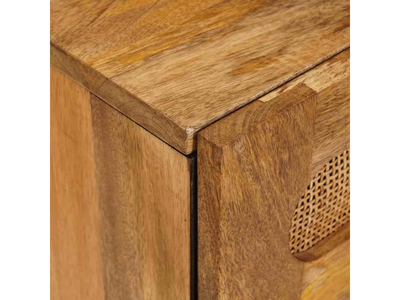  Table de chevet - cabinet de chevet - table de nuit naturel 50 x 33 x 62 cm bois de mangue massif  - Conforama E