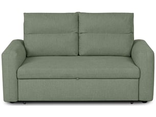 Canapé droit convertible MIKA 2 places Tissu Vert