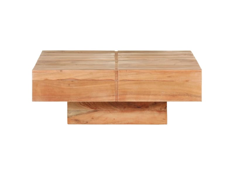  Table basse | table d'appoint salon 80x80x28 cm bois d'acacia massif  - Conforama B